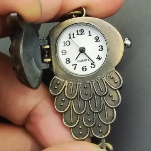 New Owl Quartz keychain pocket watch - Picture 4 of 4